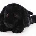 Black Lab Dog Stuffed Animal, Microwavable Heating Pads for Period Cramps & Pain Stress Relief, Moist Heat Puppy for Anxiety, Bedtime, Cuddle & Companion, Warm Kawaii Plushies