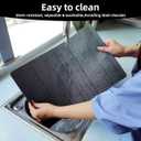 Vinyl Placemats Set of 6-1217.7 Inch Waterproof & Heattable Placemats, Fall Faux Leather Wipeable Outdoor Table Mat for Dining, Kitchen, Indoor Outdoor Use (Grey, Wood Grain) (Gray)