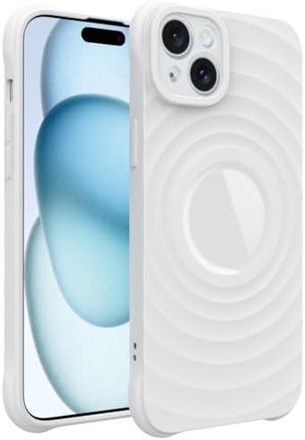 GUNPRIO Case for iPhone 14 Plus, Thin Slim Stylish Ripple Pattern Design, iPhone 14 Plus Protective Cover 6.7 inch, White