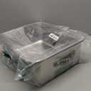 Cat Litter Box Litter Pan Stainless Steel High Sided Anti Splashing Sand Box Sturdy Pet Supplies for Small Cats Kitten Toilet, Height 10cm