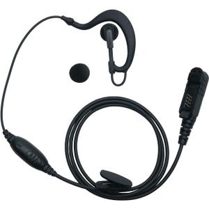 G Shape Earpiece Headset with PTT Mic Compatible with Motorola XPR3300e XPR3500e XPR3500 XPR3000 XPR3300 R5 Two Way Radio Walkie Talkie