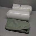 Summsun Patio Furniture Cushions Replacement Set of 2, Outdoor Deep Seat Couch Cushion and Backrest Pillow with Waterproof Removable Cover for Sectional Sofa Set, 25.6 x 25.6 Inch, Sage Green