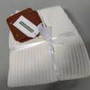 ECDYQXVU Cotton Rope Basket, Storage Baskets with Handle, 15x10x9 Inch Woven Basket for Shelves, Laundry, Towels, Clothes, Books (White 1Pack)