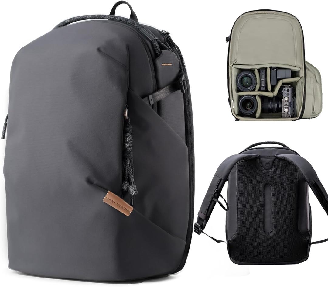 PGYTECH OneGo Lite Camera Backpack Water-Resistant DSLR/Mirrorless Bag 22L (Matte Black)