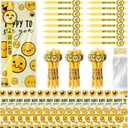25 Sets Smile Pens Bulk Happy Face Ballpoint Pens with Bookmarks Appreciation Gifts for Students Teachers Employee School Classroom Office Party Favors