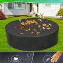 Extra Large Foldable Dog Pool Cover, Hyperzoo 107 Inch Waterproof Round Pet Pool Cover with Drawstring to Keep Leaves Out, Tear-Resistant Collapsible Dog Swimming Pool & Kiddie Pool Cover for Outdoor