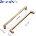 Ravinte 10 Pack Solid 7-1/2 Inch Square Cabinet Handles - Champagne Bronze Pulls for Drawers and Kitchen Cabinets - Hardware Handles