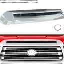 Tundra Front Upper Hood Bulge Molding - New Chrome Front Upper Hood Bulge Molding Grille Trim Compatible With 2014-2021 To-yo-ta Tundra,Replacement for 76180-0C030