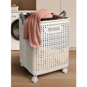 67L Rolling Plastic Collapsible Laundry Basket Cube Storage Bin Box Organizer with Wheels Handle Durable Ventilated Foldable Hamper for Bedroom Dirty Clothes Large Capacity 67L Rolling Plastic Collapsible Laundry Basket Cube Storage Bin Box Organizer with Wheels Handle Durable Ventilated Foldable Hamper for Bedroom Dirty Clothes Large Capacity