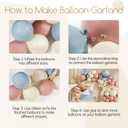 Gender Reveal Balloon Garland Arch Kit, 130pcs Dusty Pink and Blue Balloons Arch for Boho Neutral Theme Baby Shower Birthday Gender Reveal Decoration