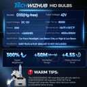 D3S HID Bulbs, 8000K White Blue 35W High/Low Beam, Replacement 66340 42403 42302 42302C1 Xenon Bulbs, UV Resistant, Pack of 2