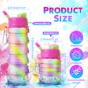 CHENGU 5 Pcs Collapsible Water Bottles 16 oz Portable Foldable Water Bottles Silicone Leak Proof Travel Water Bottle Reusable Sports Water Bottle with Metal Clip for Camping Hiking Travel (Colorful)