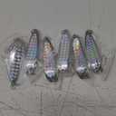 Crocodile Spoons Fishing Lures 1oz, Silver Chrome with Treble Hooks  Pack of 6 | Versatile Saltwater & Freshwater Lures for Trout, Tuna, Bass, Walleye, Halibut, and More