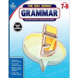Carson Dellosa | The 100 Series: Grammar Workbook Grades 7-8, Language Arts, 128pgs