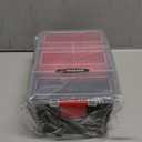 INTERTOOL Small Parts Storage Organizer with Removable Tray - 8.5 x 6 x 4.5 - Compartment Plastic Tool Box for Nails, Screws, Nuts, Bolts, Hardware, First Aid Crafts Storage, Sewing - BX08-4041