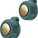 Portable Clip-On Fan, Mini USB Rechargeable 360 Rotatable Fan, 3-Speed Silent Mini Bladeless Fans (Green and Green)