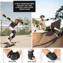 Tanden Skateboard Protective Gear Knee Pads and Elbow Pads Set, Elbow and Knee Pads for Roller Skating Wrist Guards Skateboarding Pads