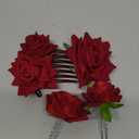 4 Pieces Rose Flower Hair Clip Big Rose Brooch Floral Clips Mexican Flower Hair Accessories for Woman Flamenco Dancer Bridal Party Wedding