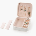 2 Pcs Travel Jewelry Case, Mini Portable Jewelry Travel Boxes, Small Jewelry Organizer for Rings, Earrings, Pendants, Watches, Necklaces, Lipsticks Organizer Storage Holder Case