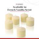 French Vanilla Scented Votive Candles, Set of 12-1.25" Wax Candles for Home, Scented 10 Hour Burn Time - Aromatherapy, Spa Ambiance, Table Centerpieces & Home Dcor