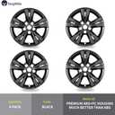 TangMiGe 4-Pack Wheel Skins Compatible with Chevrolet Equinox Alloy Wheel 2010 2011 2012 2013 2014 2015, 17 inch, 10-15 Chevy Equinox Wheel Rim Cover (Bright Black Color)