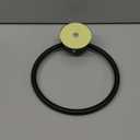 JOMOLA Towel Ring Suction Towel Holder for Bathroom Stainless Steel Kitchen Towel Rail Rack Drill Free Bath Towel Holder Bathroom Accessories Matte Black,1 PC