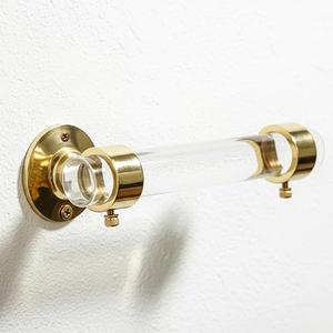 ModernHomecor Lucite Toilet Paper Holder – Wall-Mount Tissue Roll Holder Made of Heavy-Duty Rust-Proof Brass & Acrylic, Lacquered Finish, Stylish Bathroom Storage – 7.09 x 2.17 x 3.15 Inches