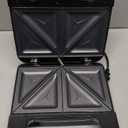 Elite Gourmet ESM2207XSS Sandwich Panini Maker Grilled Cheese, Machine Tuna Melt Omelets Non-stick Cooking Surface, 2 Slice, 750 Watts, Stainless Steel