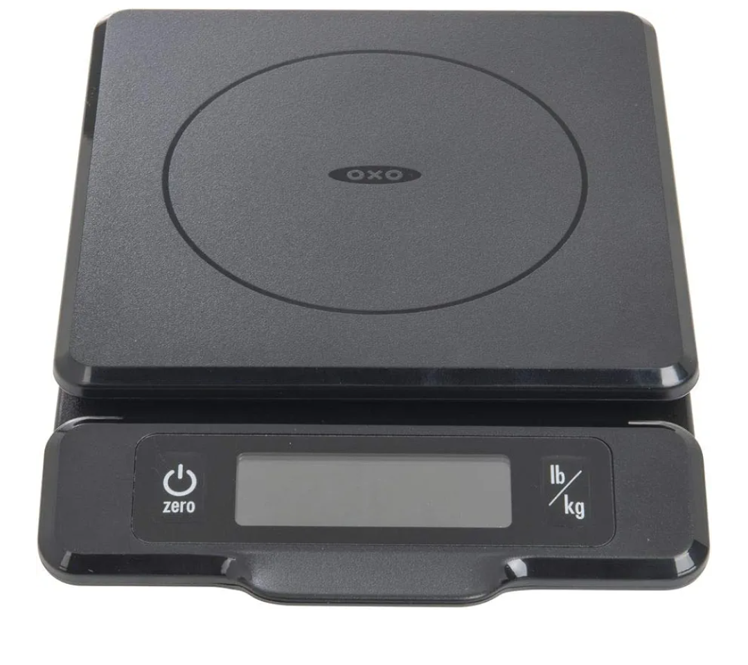 OXO Good Grips 5-lb Kitchen Scale with Pull-Out Display, Black