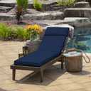 Arden Outdoor Chaise Cushion, 22 x 77, Rain-Proof, Fade Resistant Sapphire Blue Leala