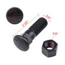 8Pcs Grade 8 Blades Cutting Edge Plow Bolts & Nuts 5/8" UNC-11 x 2-1/4", 5/8 Cutting Edge Bolts, Grader Blade Bolt for Snow Plow, Tractor Attachment, Construction Machinery