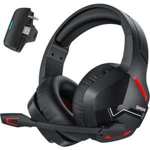 BINNUNE Xbox Wireless Gaming Headset for Xbox Series X/S, Xbox One,120H Ultra-Long Battery, Bluetooth 5.3 Gaming Headphones with Noise-Canceling Mic, Comfortable Over-Ear Headphones (Black)