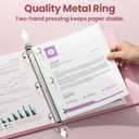SUNEE 3 Ring Binder 1 Inch 4 Pack, Clear View 1" Binders Three Ring PVC-Free (Fit 8.5x11 Inches) for School or Office Supplies, Assorted Pastel