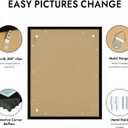 Hongkee 22x28 Frame, Black Wood Style - Display Posters 18 x 24 with Mat or 22x28 without Mat, Wall Mounting Horizontal and Vertical, 1 Pack