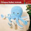 DENTRUN Octopus Stuffed Animals, Giant Octopus Plush Doll Play Toys for Kids Girls Boys Adults Birthday Xmas Halloween Present Stuffed Sea Animals Plushie, 32 Inches