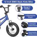 KORIMEFA Kids BMX Bike for 2-8 Years Old, 12 14 16 Inch Coaster Brake Bicycle with Removable Training Wheels, Children Bike for Little Boys & Girls, Rider Height 33-50 Inch
