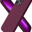 ORNARTO Compatible with iPhone 13 Pro Max Case 6.7", Slim Liquid Silicone 3 Layers Full Covered Soft Gel Rubber Case Cover 6.7 inch- Red