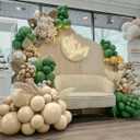 MEBAY Green White Sand Balloon Arch Kit, 141Pcs Avocado Green Sand White Boho Sandy Brown and White Balloons for Baby Shower Bridal Shower Birthday Party