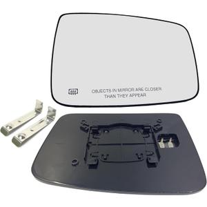 Passenger Right Side Heated Mirror Glass Compatible with 2009-2018 Dodge Ram 1500 2500 Ram Side Heated Mirror Glass Convex 68050298AA, 68079362AA