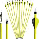 S F 28 30 inch Carbon Arrow Practice Hunting Arrows Spine 500 for Compound & Recurve Bow(Pack of 12)