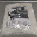 LAMIT 102 inch Semi Sheer Linen Curtains for Living Room, Back Tab and Rod Pocket Cream Curtains Light Filtering Country Rustic Neutral Drapes for Bedroom/Farmhouse, 2 Panels, 52 x 102 Inch