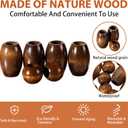WILLBOND 130 Pieces Macrame Wooden Beads 10mm Hole Loose Beads with Hole for Macrame Making Kits Supplies Jewelry Bracelet Making Hair DIY Craft Handmade Decor(Brown, Classic)