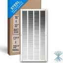 Fits 16x32 Duct Opening | Steel Return Air Grille by Handua | Vent Cover Grill for Sidewall and Ceiling | White | HVAC Cold Air Intake Grille | Outer Dimensions: 17.75"W X 33.75"