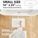 TYUU Bathroom Rugs Non Slip Washable, Super Absorbent Thin Bath Mat Small Quick Dry Low Pile Bathroom Rug, White 16"x24" / 1'4" x 2'