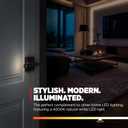 Kwikset Halifax LED Motion Activated Light Up Passage Door Lever for Closet and Hallway Doors, Reversible Non-Locking Handle Lever, Matte Black, with Microban Protection (1 Pack)