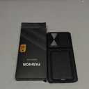 SSLOTSCASE for Samsung Galaxy S25 Ultra Case with Card Holder & Kickstand & Slide Camera Lens Cover, Silicone Edge Protection Rugged Heavy Duty Phone Case Cover for Galaxy S25 Ultra 5G 2025, Black