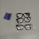 miyya Stylish Reading Glasses for Women, Cheaters Eyeglasses, Oversized Blue Light Readers, Fashion Eye Glasses (Black + Tortoise + Gray Leopard (3 Pack)