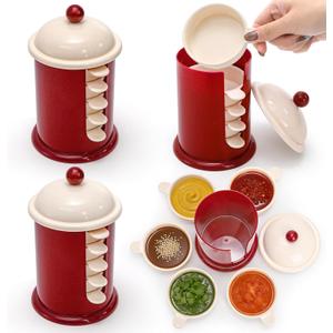 15 Pack Dipping Dishes with Handle, 3 Oz Plastic Mini Soy Sauce Bowl with Lid, Storage Holder, Stackable Condiment Pinch Bowl Sauce Plate for Side Dish, Ketchup, Barbecue, Party Dinner