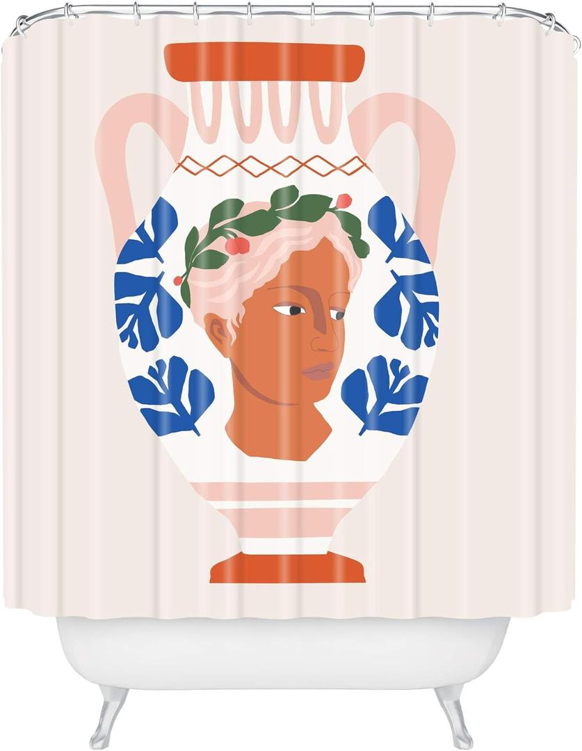 Society6 Greek Goddess Vase Beshka Kueser Shower Curtain, 72" x 69", Multi