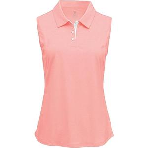 BGOWATU Women's Golf Shirts Sleeveless Polo Shirts Collared 3 Buttons Tennis Tank Tops UV Protection Quick Dry, XS